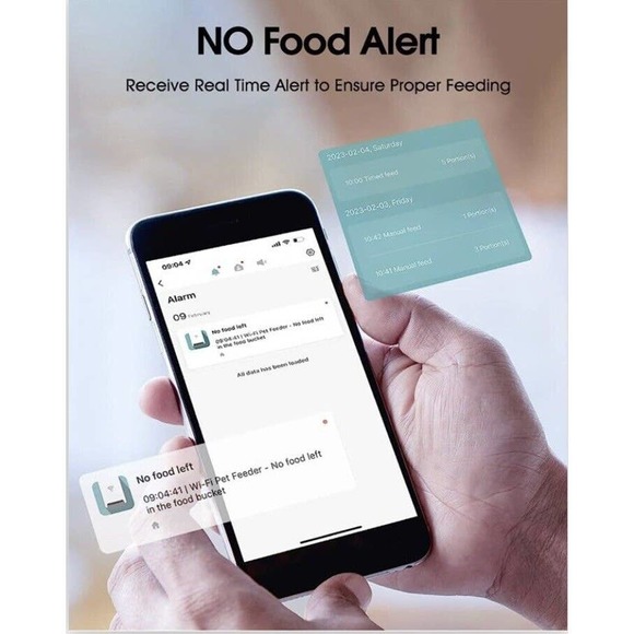 Wopet 6L Automatic Cat Dog Feeder, WI-FI enabled Smart Pet Feeder. Dispenser - Picture 5 of 6